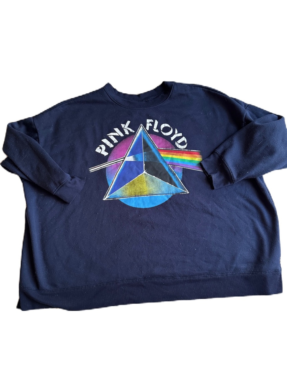 Pink Floyd Navy Prism Rainbow Crewneck Sweatshirt